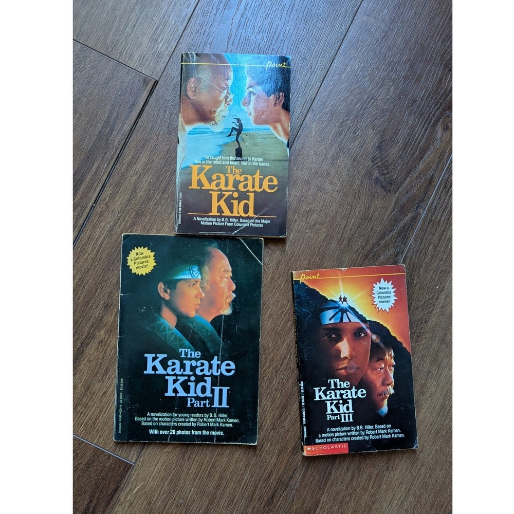 The Karate Kid Trilogy Novelization Books 1 2 3 B.B. Hiller Scholastic Vintage
